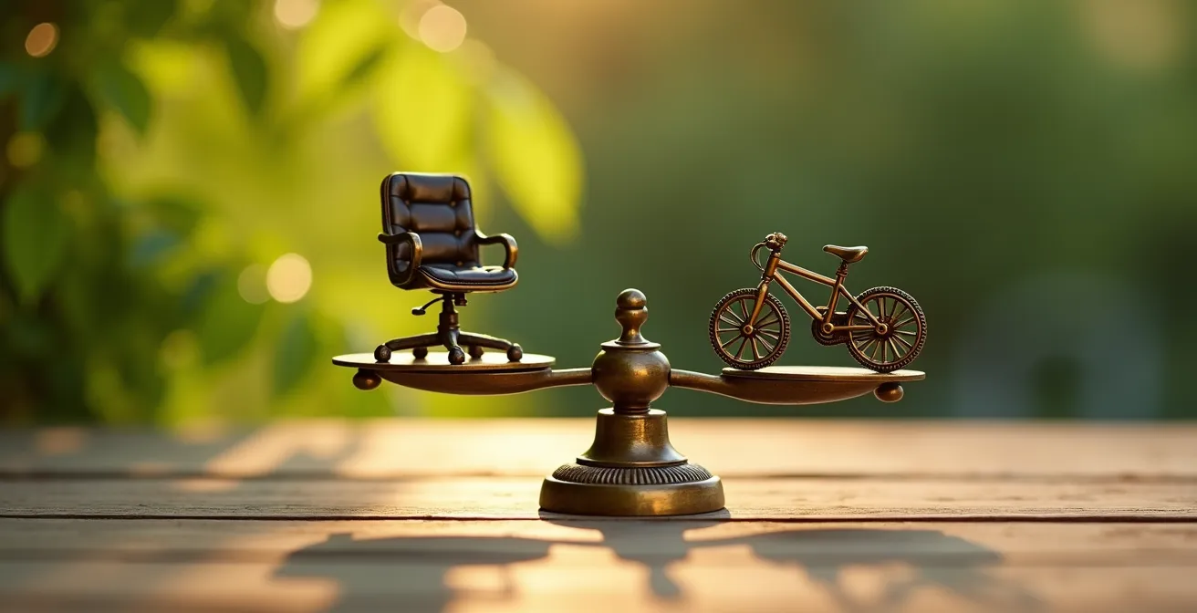 Balance symbolique entre vie professionnelle et personnelle